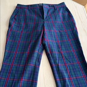 GAP Plaid Pants - Green, Blue, and Red